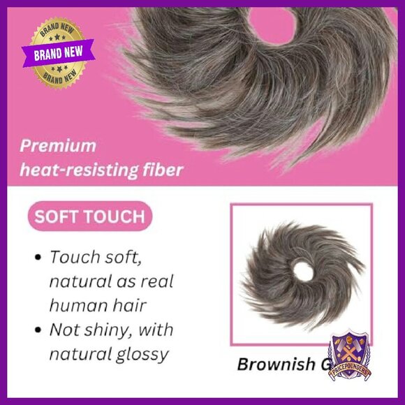 Tousled Messy Bun Hair Piece Scrunchie for Instant Volume Updo main image 7